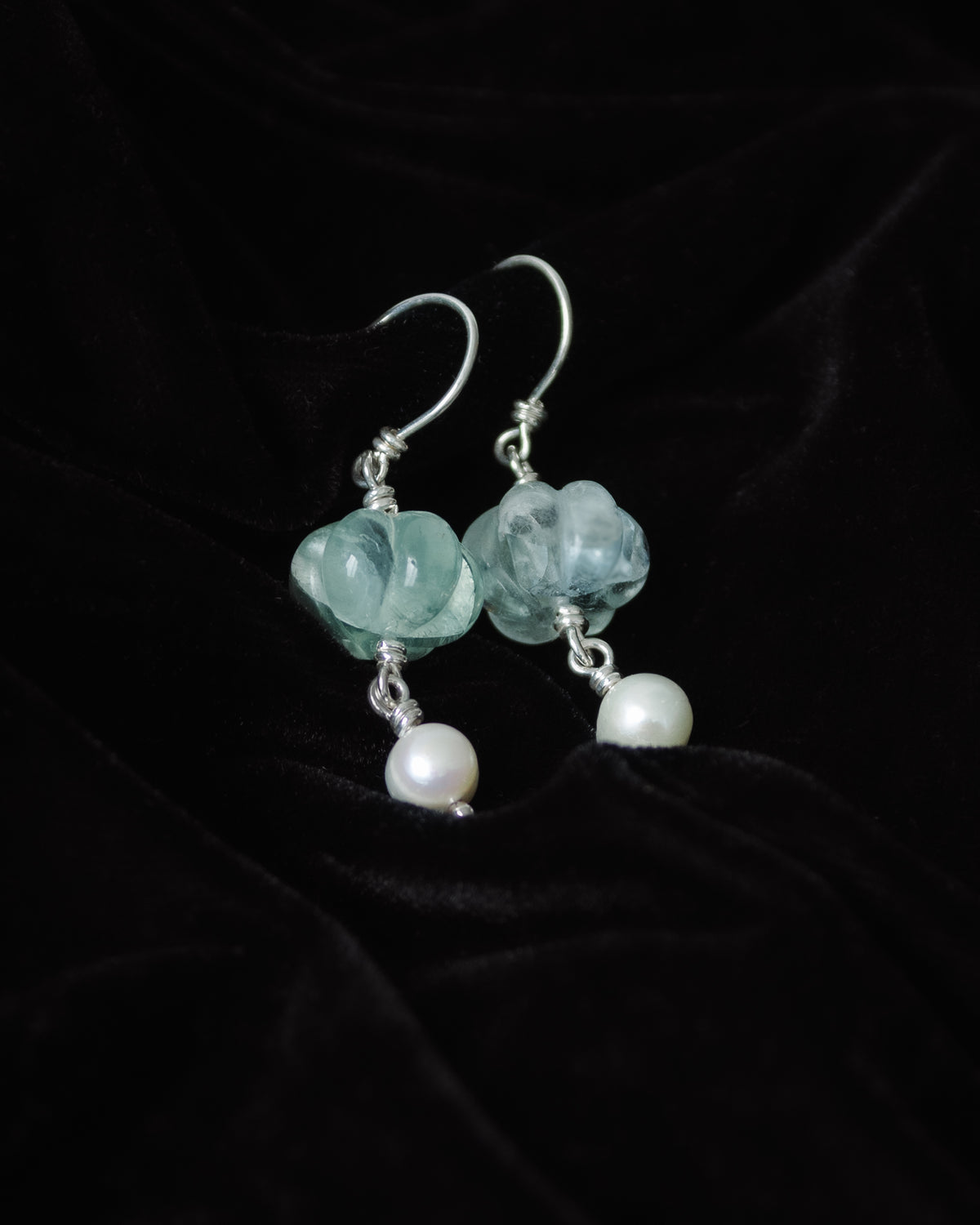 Fluorite Melon earrings