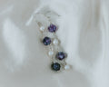 Purple flower power earrings