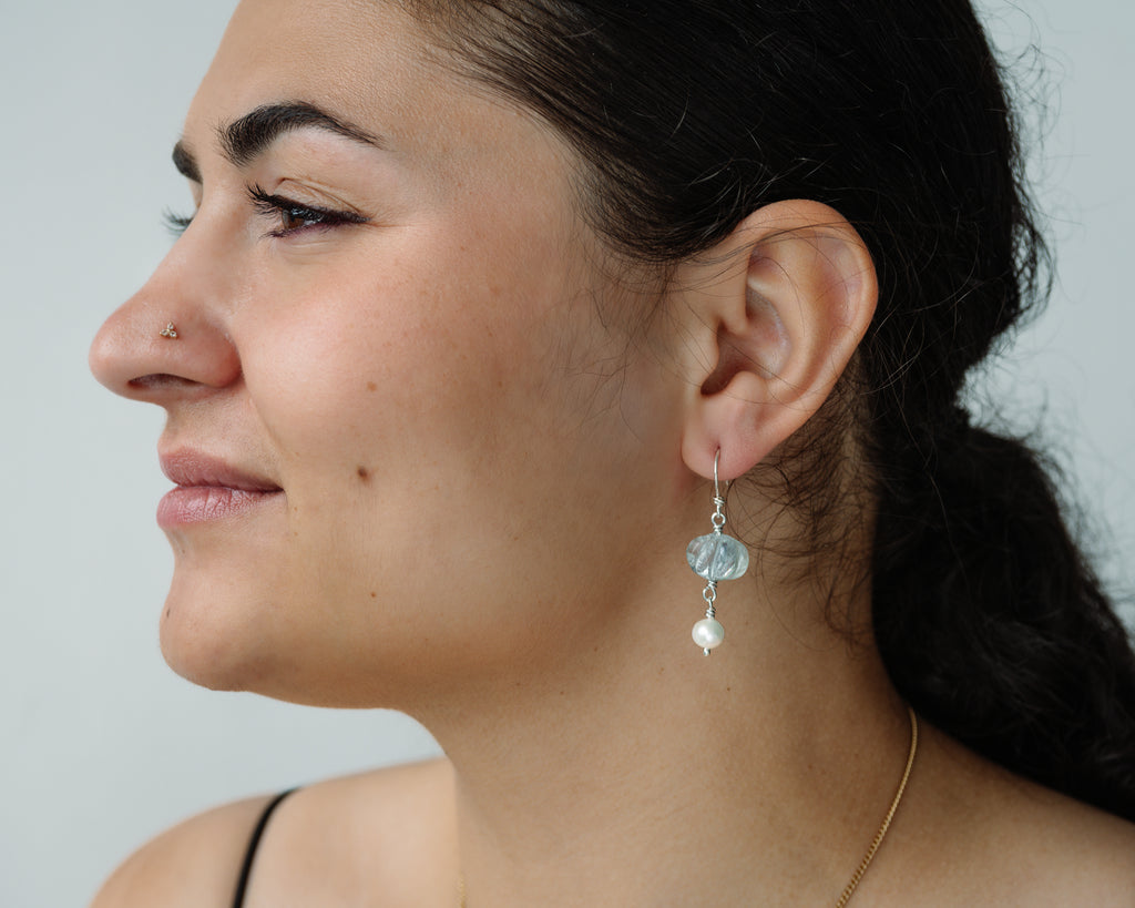 Fluorite Melon earrings